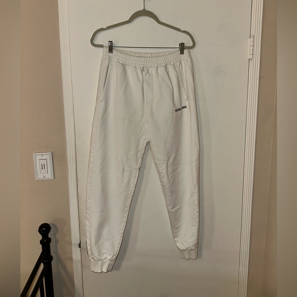 Helmut Lang White logo-print track pants for Men Size Medium - Picture 7 of 10